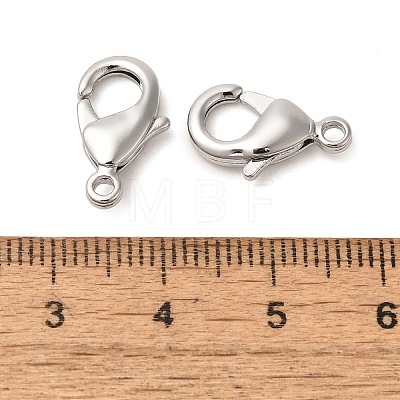 Rack Plating Brass Lobster Claw Clasps KK-F090-27P-03-1