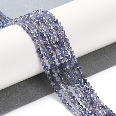 Natural Iolite Beads Strands G-N342-32-1