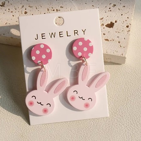 Acrylic Dangle Stud Earrings FS-WGFB232-01-1
