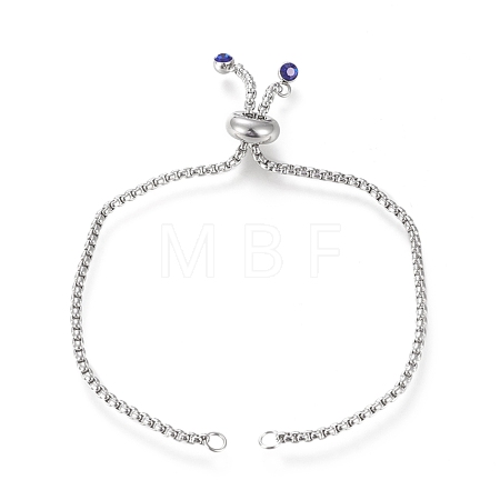 Adjustable 304 Stainless Steel Slider Bracelet/Bolo Bracelets Making STAS-I153-03P-03-1