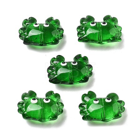 Transparent Glass Enamel Beads LAMP-V001-08A-1