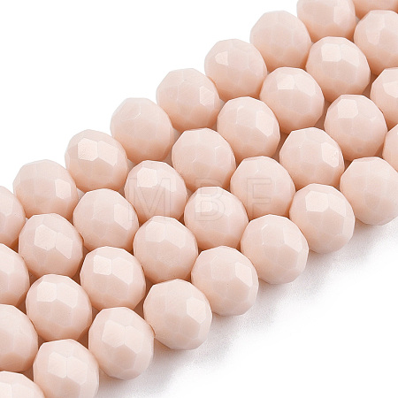 Opaque Solid Color Glass Beads Strands EGLA-A034-P10mm-D17-1