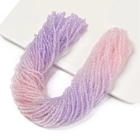 Transparent Painted Glass Beads Strands DGLA-A034-T4mm-A05-1