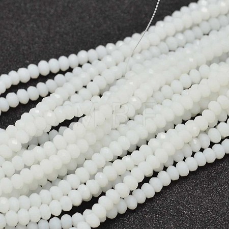 Faceted Rondelle Glass Beads Strands X-GLAA-I033-3mm-03-1