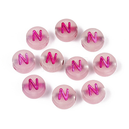 Luminous Frosted Acrylic Beads FACR-T008-02N-1
