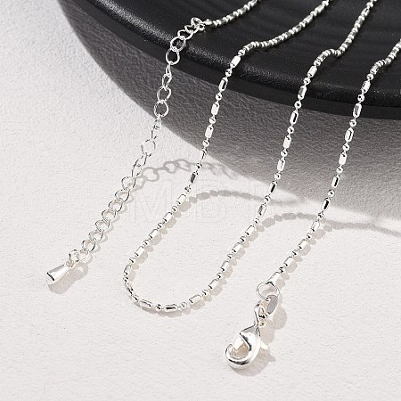 Brass Ball Chain Necklaces KK-P304-03S-1