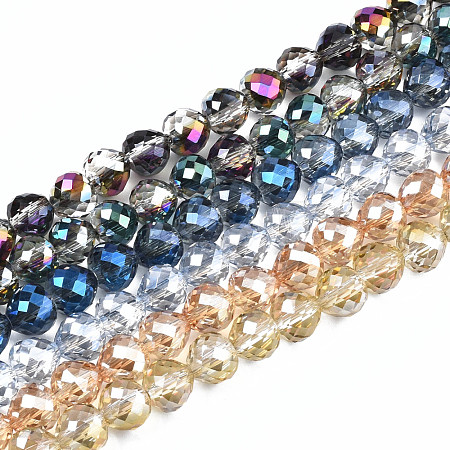 Transparent Glass Beads Strands EGLA-T008-14B-1