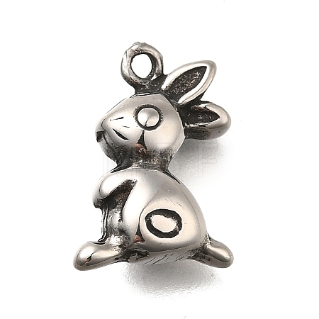 Retro 304 Stainless Steel Pendants STAS-L284-16AS-01-1
