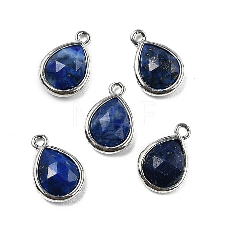 Natural Dyed Lapis Lazuli Faceted Pendants G-U019-05P-07-1