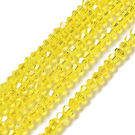 Transparent Electroplate Glass Beads Strands EGLA-S056-4mm-21-1