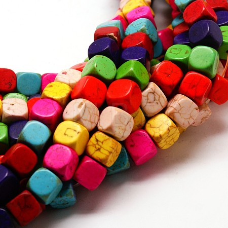 Cube Synthetic Turquoise Beads X-TURQ-I010-21-1