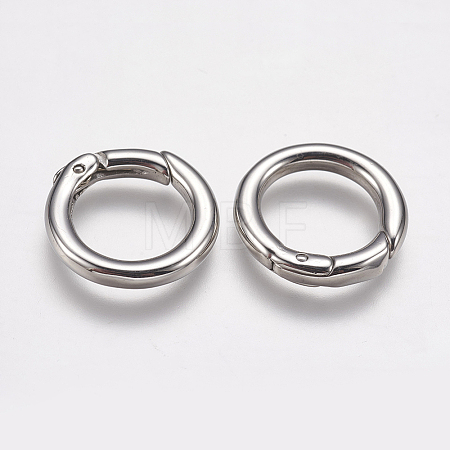Tarnish Resistant 304 Stainless Steel Spring Gate Rings STAS-O114-023P-1