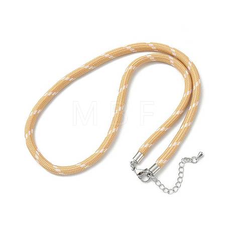 Ployester Core-Wrapped Round Cord Necklace Making KK-CBACFA2-03P-22-1