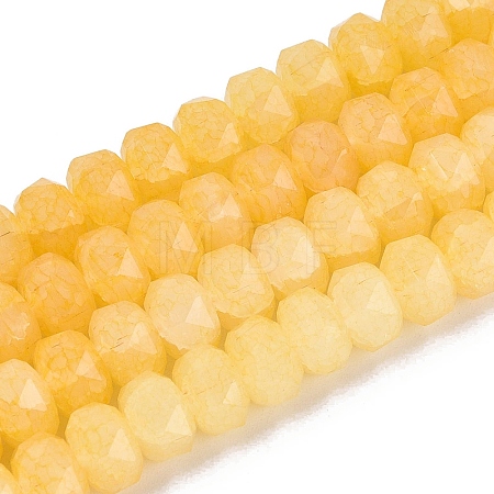 Imitation Jade Crackle Glass Beads Strands GLAA-N068-01A-A05-1