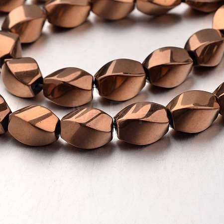 Electroplate Non-magnetic Synthetic Hematite Beads Strands G-F300-11B-08-1
