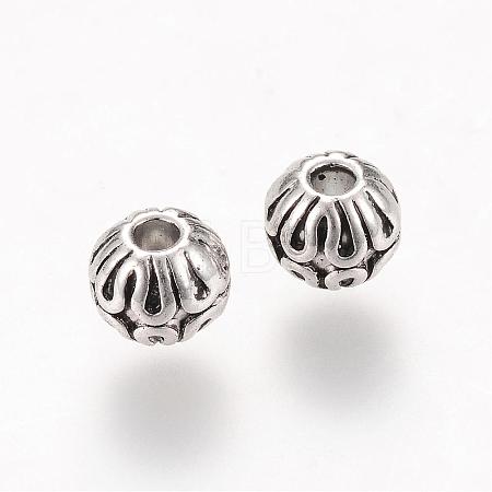 Tibetan Style Alloy Spacer Beads TIBEB-Q067-41AS-RS-1
