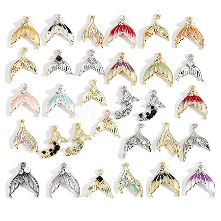 Alloy Enamel Pendants RB-CBAE3B4-01-1