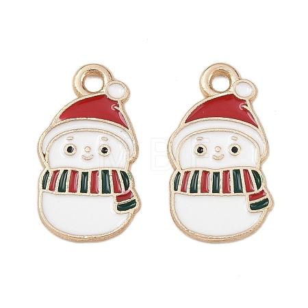 Christmas Alloy Enamel Pendants FIND-I067-02KCG-05-1