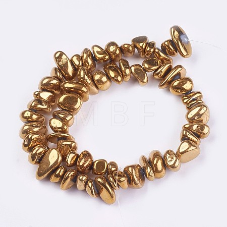 Electroplated Natural Quartz Crystal Beads Strands G-I201-B04-1