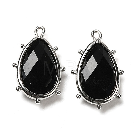 Natural Obsidian Pendants G-B009-02P-I-1