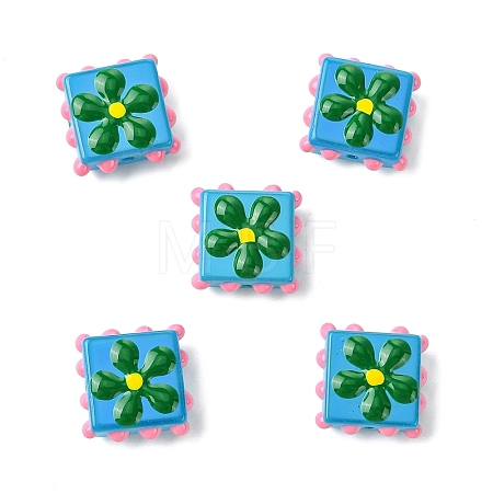 5Pcs Handmade Lampwork Enamel Beads LAMP-YW0004-06C-1