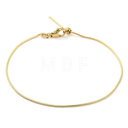 304 Stainless Steel Add a Bead Adjustable Snake Chains Bracelets for Women BJEW-M307-01E-G-1