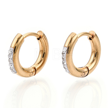 201 Stainless Steel Huggie Hoop Earrings STAS-S079-162A-G-1