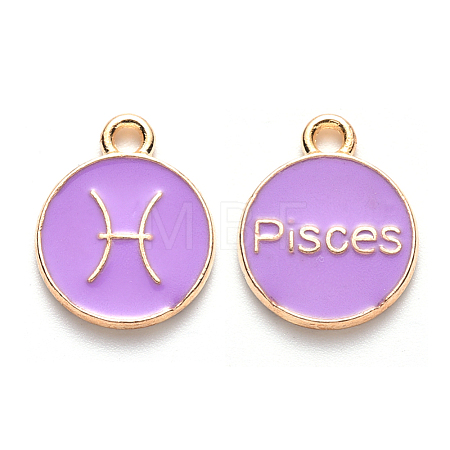 Alloy Enamel Pendants ENAM-S124-01B-01H-1