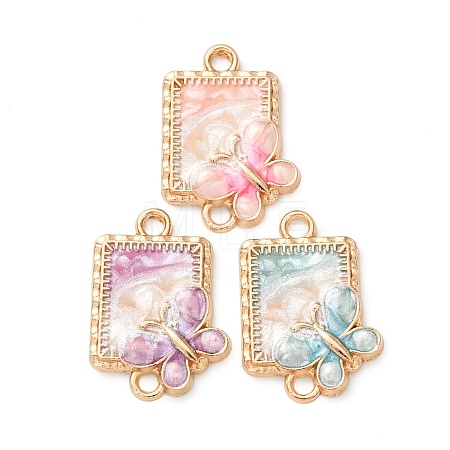Alloy Enamel Links Connector Charms FIND-K030-05G-1