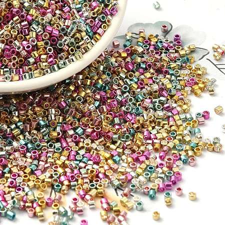 Electroplate Glass Seed Beads SEED-S042-01B-13-1