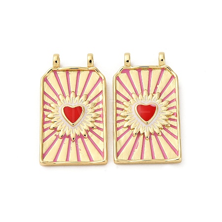 Brass Enamel Pendants X-KK-Q098-03G-1