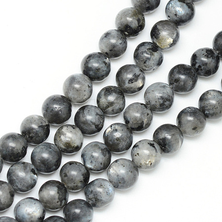Natural Larvikite Beads Strands X-G-R345-6mm-33-1