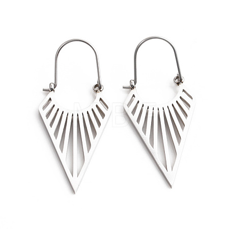 Bohemian Style 304 Stainless Steel Triangle Hoop Earrings FS-WG1E45B-02-1