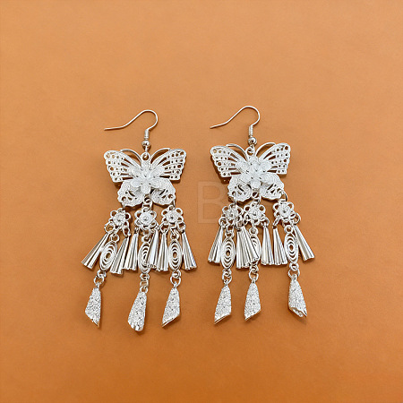 Ethnic Style Alloy Tassel Chandelier Earrings for Women WG9E5ED-04-1