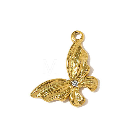 304 Stainless Steel Rhinestone Pendants STAS-OY009-98G-1