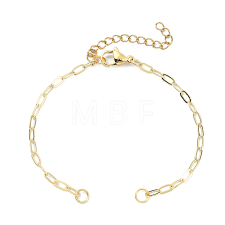 2.5MM Brass Paperclip Chain Bracelet Making AJEW-JB01601-01-1