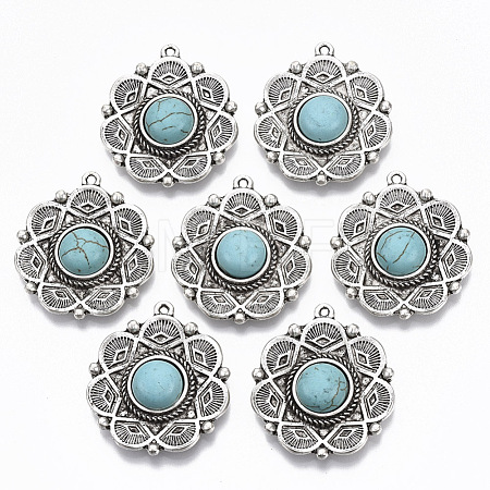 Tibetan Style Alloy Pendants X-PALLOY-R113-002-RS-1