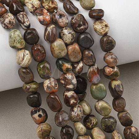 Natural Flower Agate Beads Strands GG-C286-A31-1