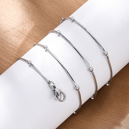 2.5MM Brass Ball Snake Chain Necklaces for Women Men KK-P302-03P-1