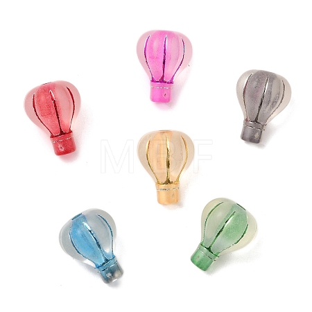 Spray Painted Transparent Acrylic Beads OACR-H054-14-1