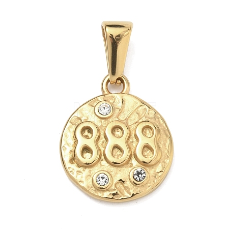 Textured 304 Stainless Steel Pendants STAS-A140-02G-8-1