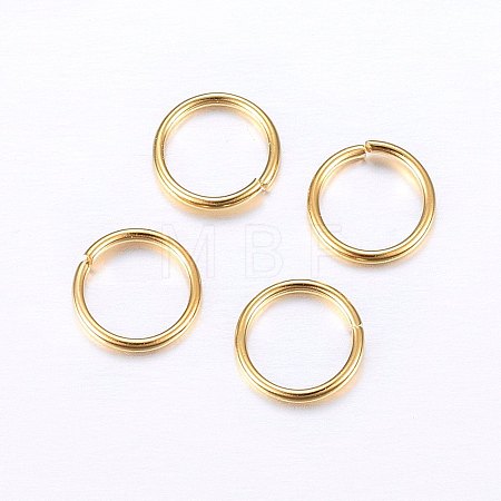 304 Stainless Steel Open Jump Rings X-STAS-O098-01G-15-1