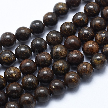 Natural Bronzite Bead Strands G-P370-05-8mm-1