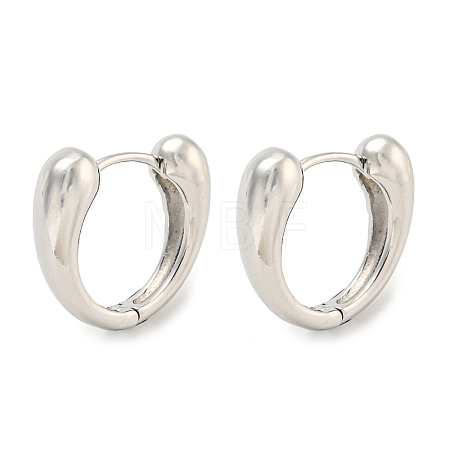 Brass Hoop Earrings EJEW-L211-010K-P-1