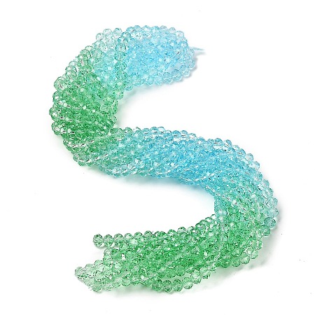 Transparent Painted Glass Beads Strands DGLA-A034-T6mm-A16-1