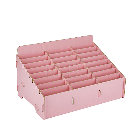 24-Grid Wooden Cell Phone Storage Box AJEW-WH0348-179-1