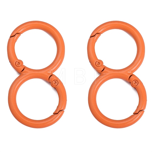 Spray Painted Alloy 8-shaped Keychain Clasps PW-WGE4E28-36-1