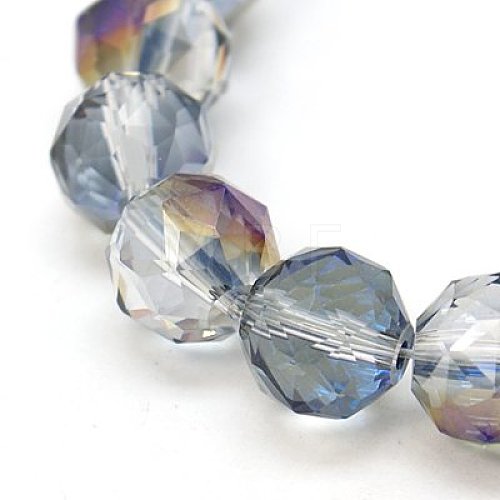 Electroplate Glass Beads Strands EGLA-J015-10mm-06-1