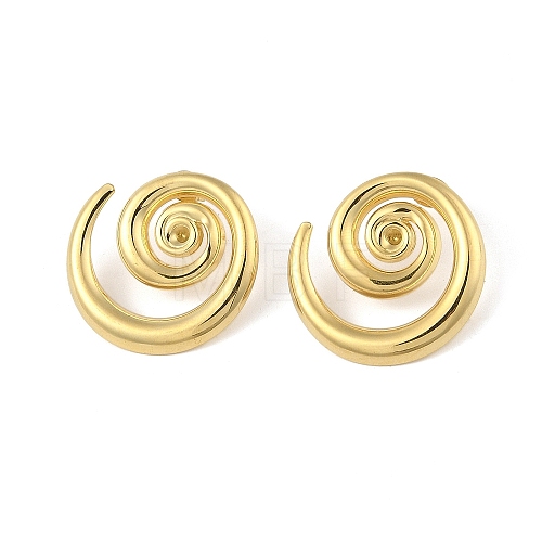Ion Plating(IP) 304 Stainless Steel Stud Earrings Finding for Women EJEW-B050-14G-1