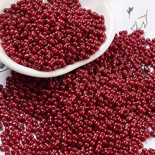 Baking Paint Glass Seed Beads SEED-A033-04Q-1